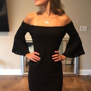 NWT Free People XS Black eyelet dress